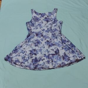 Speechless Blue and White Floral Dress